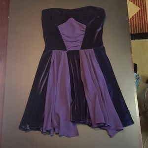 Purple Velvet Cocktail Dress